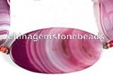 CAG303 26*51mm flat oval agate gemstone beads Wholesale