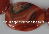 CAG3270 15.5 inches 28*40mm freeform red line agate beads