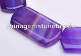 CAG345 20*40mm rectangle agate  gemstone beads Wholesale