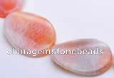CAG38 30*41mm twisted oval dragon veins agate beads Wholesale
