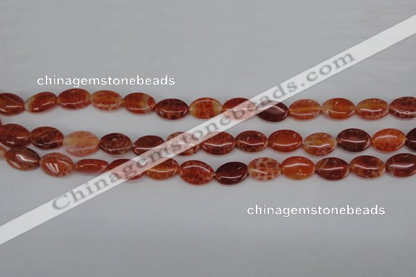 CAG4211 15.5 inches 8*12mm oval natural fire agate beads