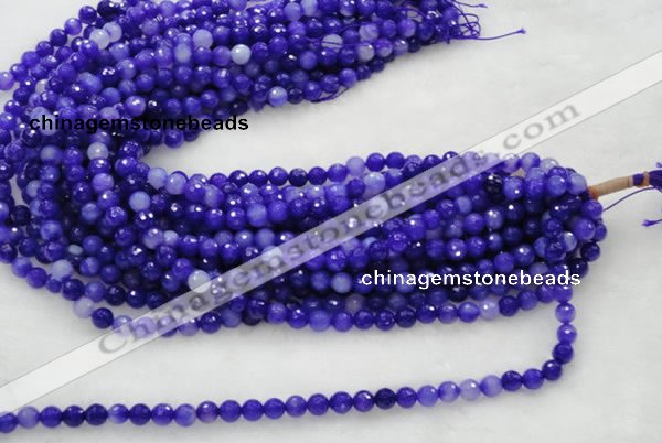CAG438 5pcs 14mm&18mm faceted round violet agate beads wholesale