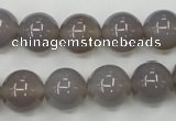 CAG4773 15 inches 12mm round grey agate beads wholesale