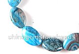 CAG483 15 inches 10*14mm oval cyan crazy lace agate beads wholesale