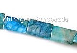 CAG487 15 inches 10*15mm rectangle cyan crazy lace agate beads wholesale