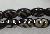 CAG5081 15.5 inches 8*12mm drum tibetan agate beads wholesale