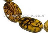 CAG51 25*33mm oval dragon veins agate gemstone beads Wholesale