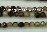 CAG5106 15.5 inches 6mm faceted round line agate beads wholesale