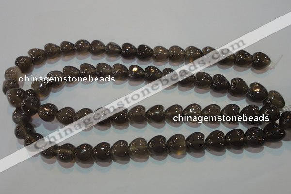 CAG5265 15.5 inches 12*12mm heart Brazilian grey agate beads