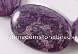 CAG532 15 inches 20*30mm oval purple crazy lace agate beads wholesale