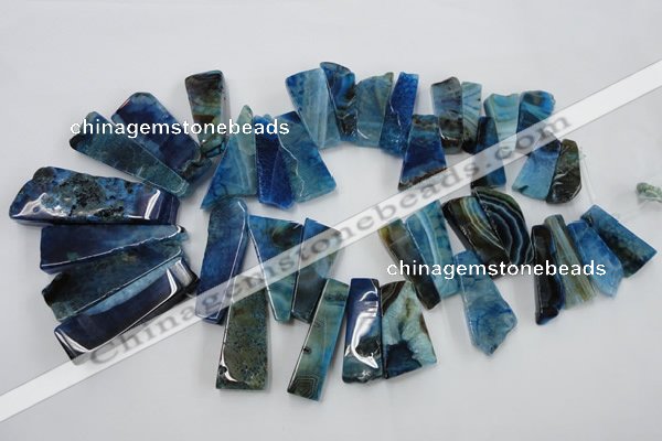 CAG5455 15.5 inches 12*20mm - 16*58mm freeform agate gemstone beads
