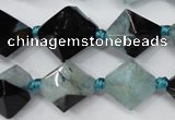 CAG5498 15.5 inches 18*18mm faceted bicone agate gemstone beads