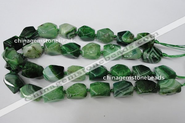 CAG5512 15.5 inches 16*17*22mm faceted nuggets agate beads