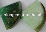 CAG5588 15 inches 30*40mm faceted triangle dragon veins agate beads