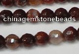 CAG5676 15 inches 6mm faceted round fire crackle agate beads
