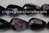CAG5729 15 inches 13*18mm faceted teardrop fire crackle agate beads