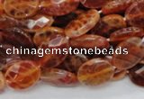 CAG575 15.5 inches 15*20mm faceted oval natural fire agate beads