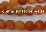 CAG5934 15 inches 10mm round matte druzy agate beads wholesale