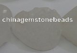 CAG5982 15.5 inches 30mm heart white agate gemstone beads