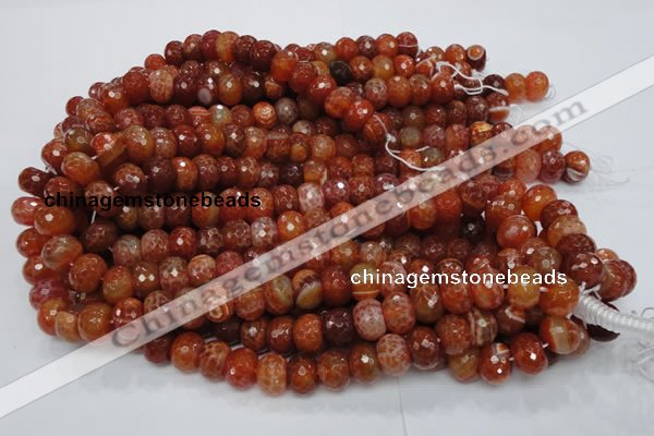 CAG613 15.5 inches 10*14mm faceted rondelle natural fire agate beads