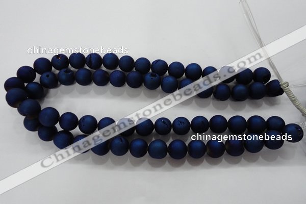 CAG6243 15 inches 10mm round plated druzy agate beads wholesale