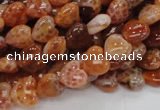 CAG627 15.5 inches 8*8mm heart natural fire agate beads wholesale