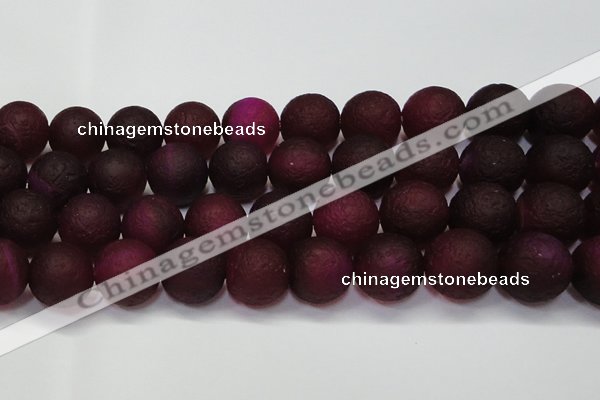 CAG6716 15 inches 20mm round plum pilates agate beads