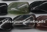 CAG6810 15.5 inches 16*22mm twisted rectangle Indian agate beads