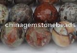 CAG7016 15.5 inches 16mm faceted round ocean agate gemstone beads