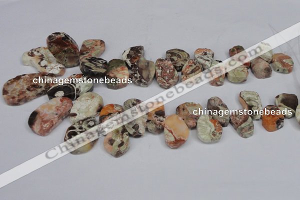 CAG7051 Top drilled 15*20mm - 25*35mm freeform ocean agate beads