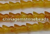 CAG7118 15.5 inches 9*11mm vase-shaped yellow agate gemstone beads