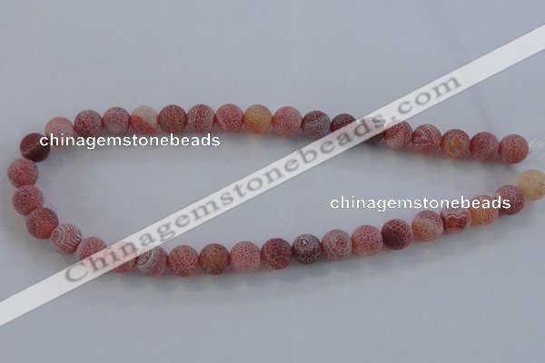 CAG7490 15.5 inches 12mm round frosted agate beads wholesale