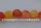 CAG7495 15.5 inches 6mm round frosted agate beads wholesale