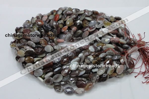 CAG756 15.5 inches 10*14mm faceted oval botswana agate beads