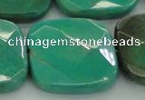 CAG7920 15.5 inches 40*40mm faceted square grass agate beads