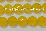 CAG8604 15.5 inches 12mm faceted round yellow agate gemstone beads