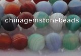CAG8730 15.5 inches 6mm round matte madagascar agate beads