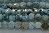CAG8936 15.5 inches 4mm faceted round fire crackle agate beads