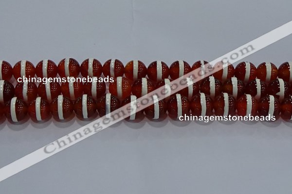 CAG9144 15.5 inches 14mm round tibetan agate beads wholesale
