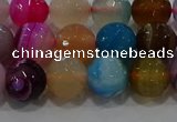 CAG9258 15.5 inches 10mm faceted round line agate beads wholesale