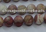 CAG9292 15.5 inches 8mm round matte Mexican crazy lace agate beads