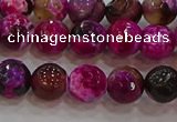 CAG9467 15.5 inches 8mm faceted round fire crackle agate beads