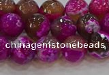 CAG9468 15.5 inches 10mm faceted round fire crackle agate beads
