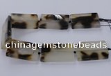 CAG9535 15.5 inches 35*55mm rectangle grey agate gemstone beads