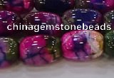 CAG9548 15.5 inches 13*18mm drum dragon veins agate beads
