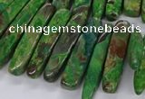 CAG9656 Top drilled 7*20mm - 9*40mm sticks ocean agate beads