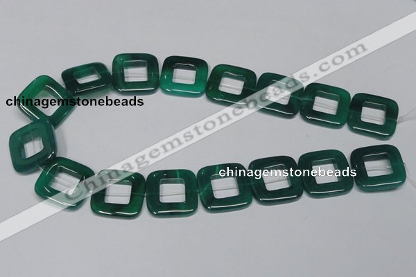 CAG968 15.5 inches 25*25mm square green agate gemstone beads wholesale