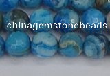 CAG9884 15.5 inches 8mm faceted round blue crazy lace agate beads