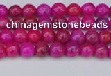 CAG9924 15.5 inches 4mm round fuchsia crazy lace agate beads