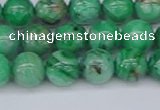 CAG9940 15.5 inches 8mm round green crazy lace agate beads